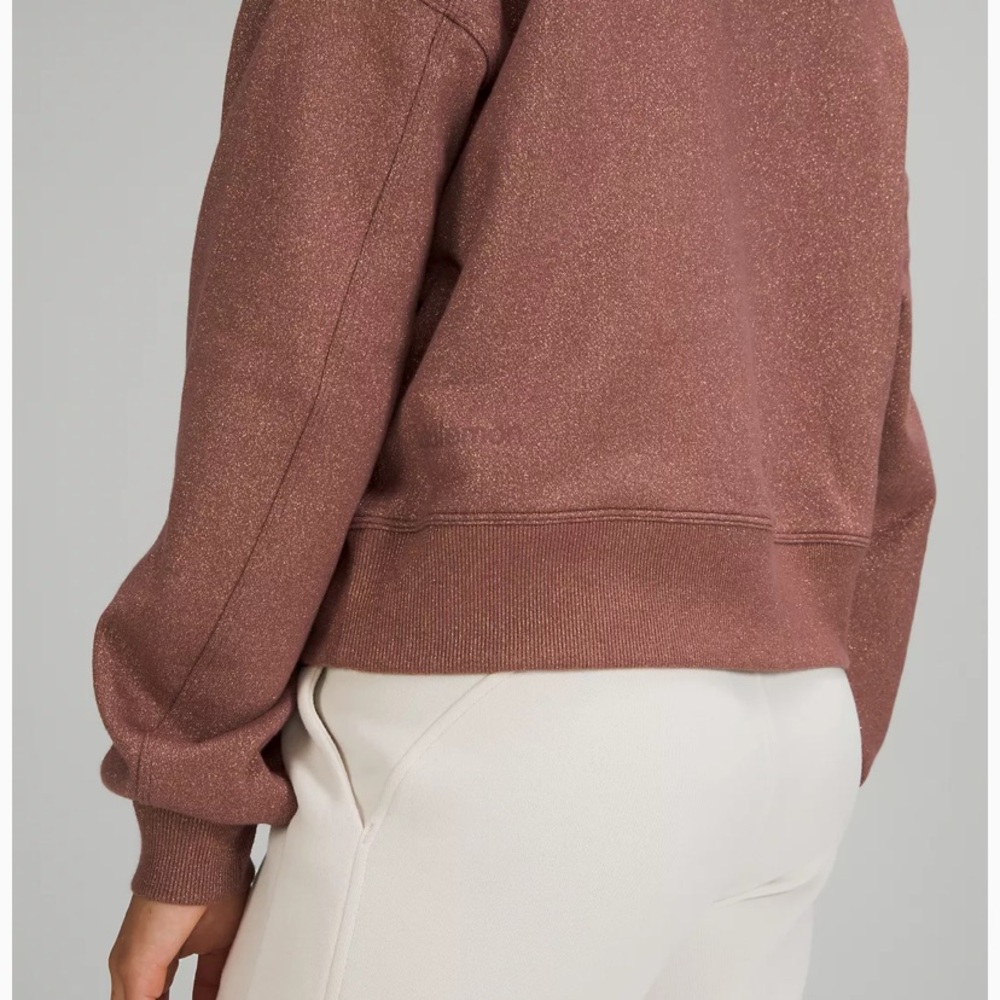 🎁LULULEMON PERFECTLY OVERSIZED CROPPED CREW*SPARK-SMOKY TOPAZ-6/8/10🎁 - Picture 5 of 13